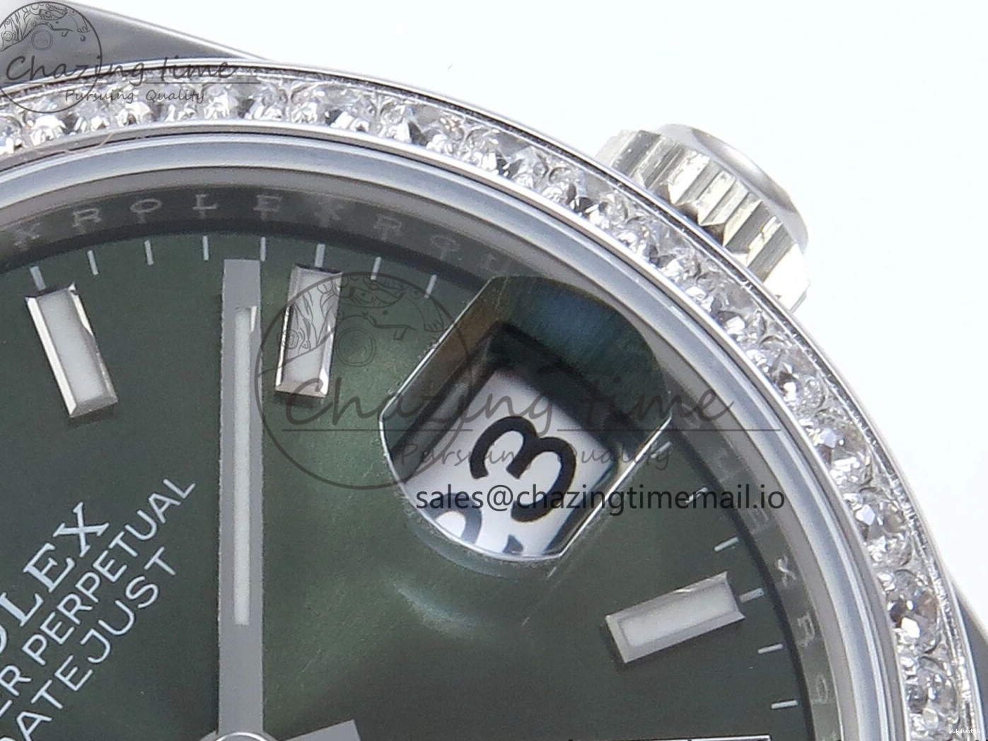 Diamonds Edition ARF Jubilee 278384RBR 904L ETA DateJust SS Bracelet on Stick Best 1:1 2688 Steel Green 31 Dial Bezel 0110